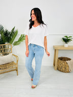 Feeling Brand New Slim Wide Leg Tummy Control Jeans