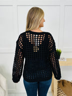 Cutout Crush Sweater in Black