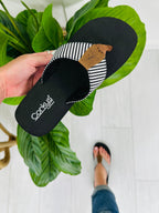 Sea The Stripes Flip Flops in Black
