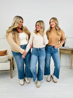 On The Go Tummy Control Wide Leg Jeans