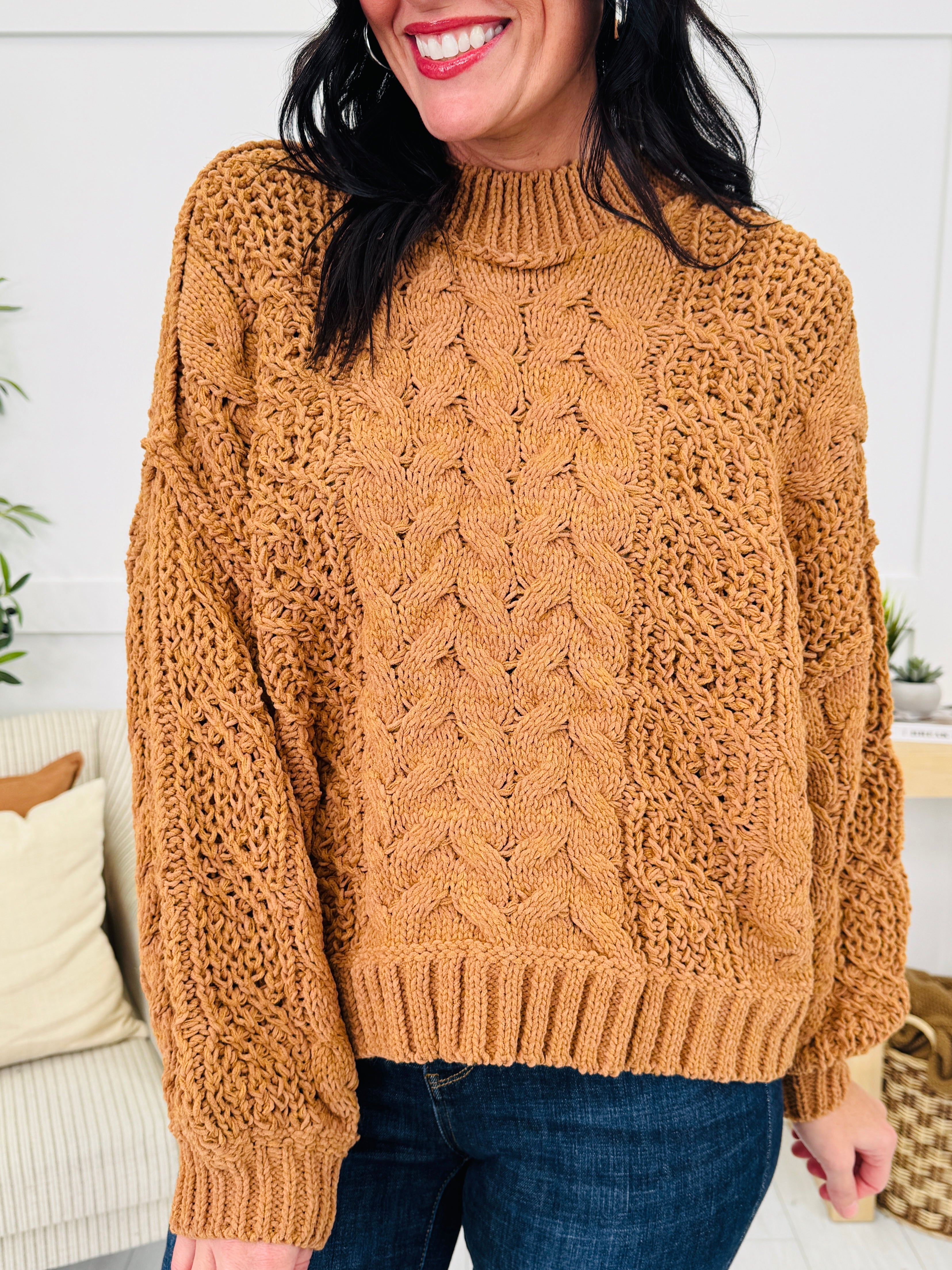Crisp Comforts Sweater in Burnt Topaz