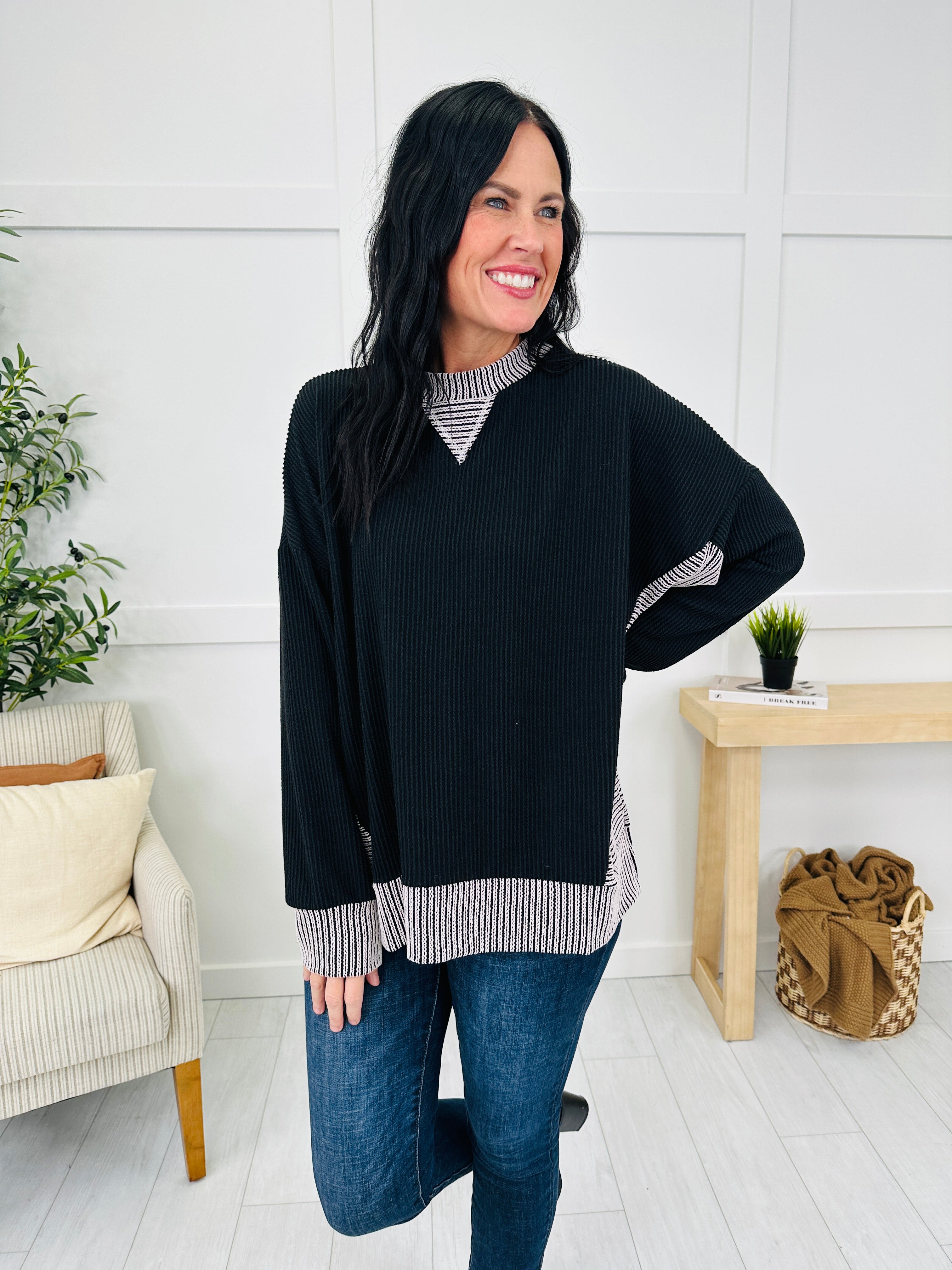 Ribbed Radiance Sweater