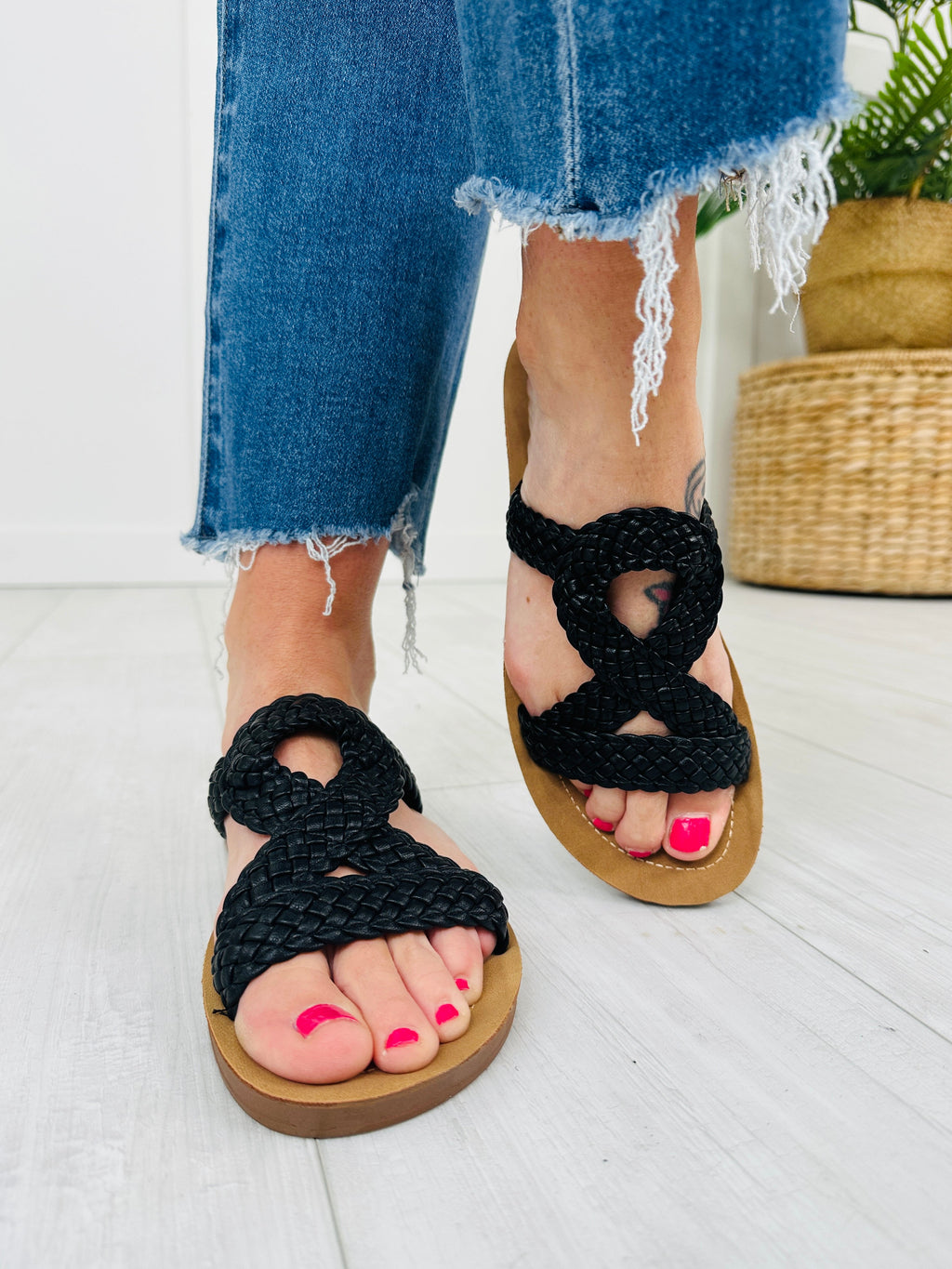 Strapped Serenity Sandals in Black