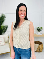 Woven Serenity Tank Top In Shell