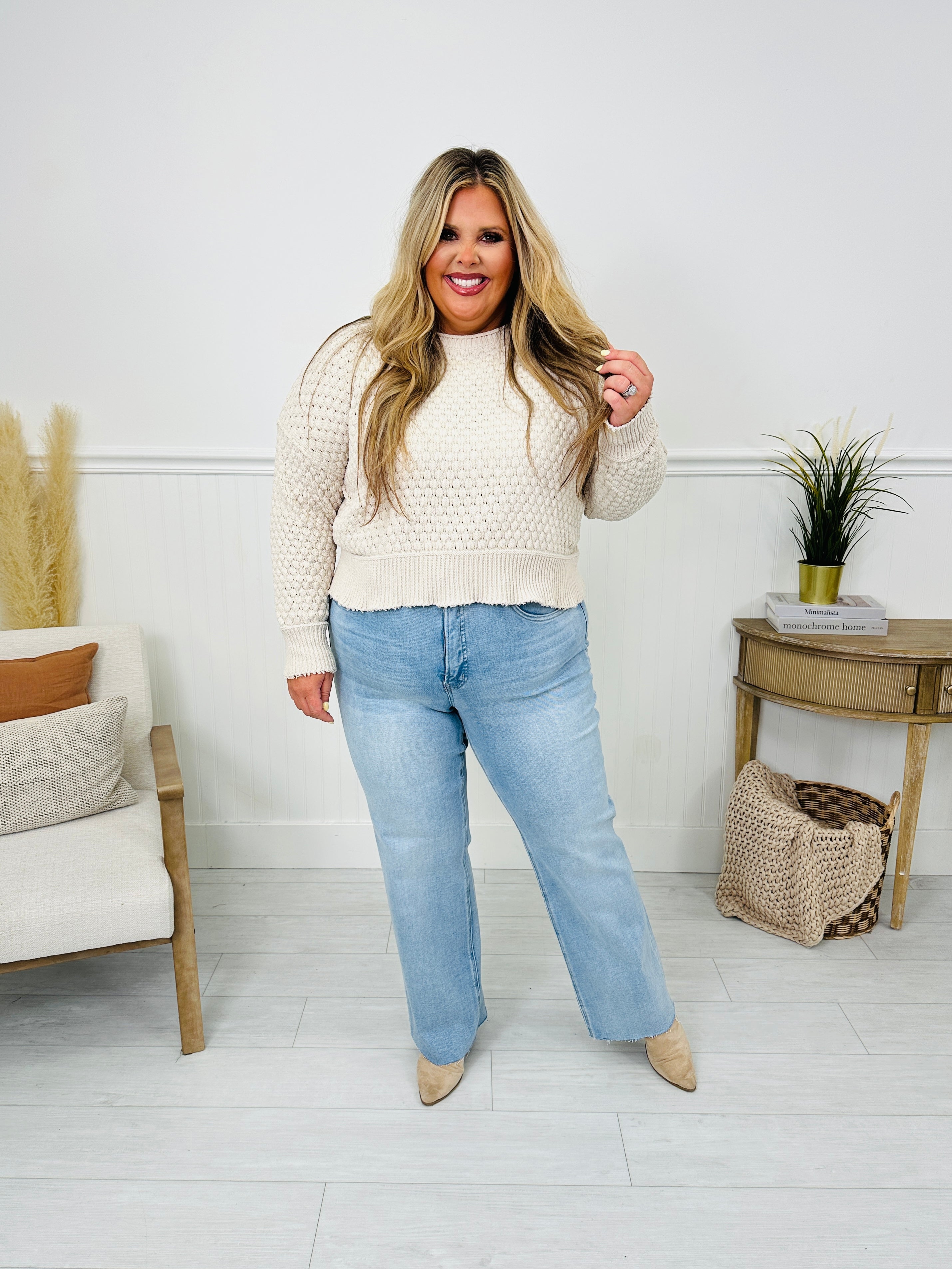 Feeling Brand New Slim Wide Leg Tummy Control Jeans