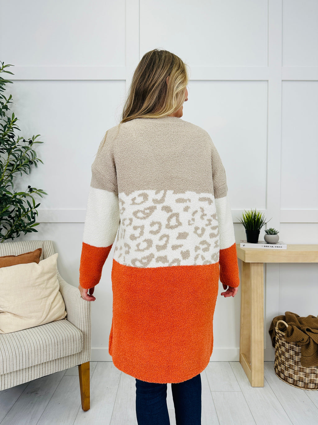 Stay Warm With Me Cardigan in Orange