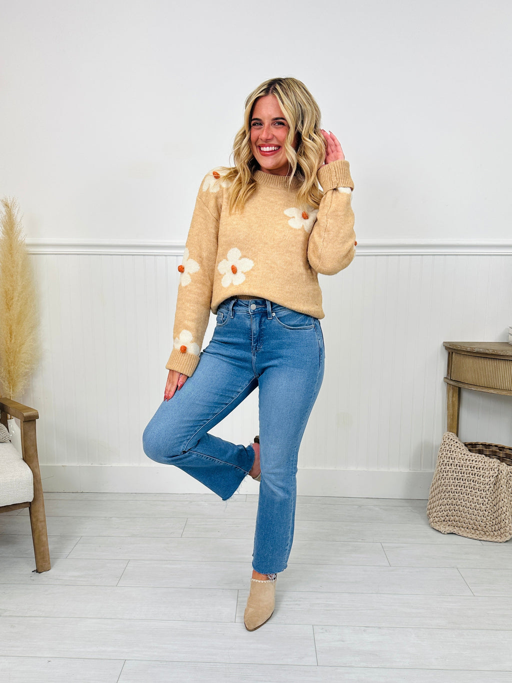 Soft Spot Tummy Control Cropped Kick Flare Jeans