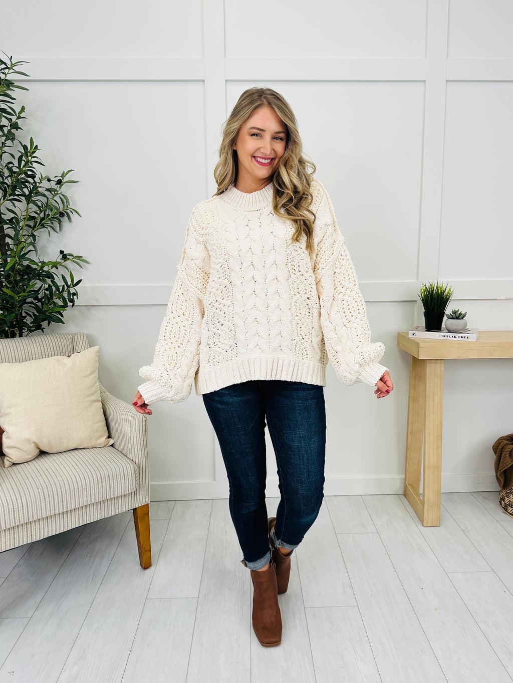 Crisp Comforts Sweater in Cream