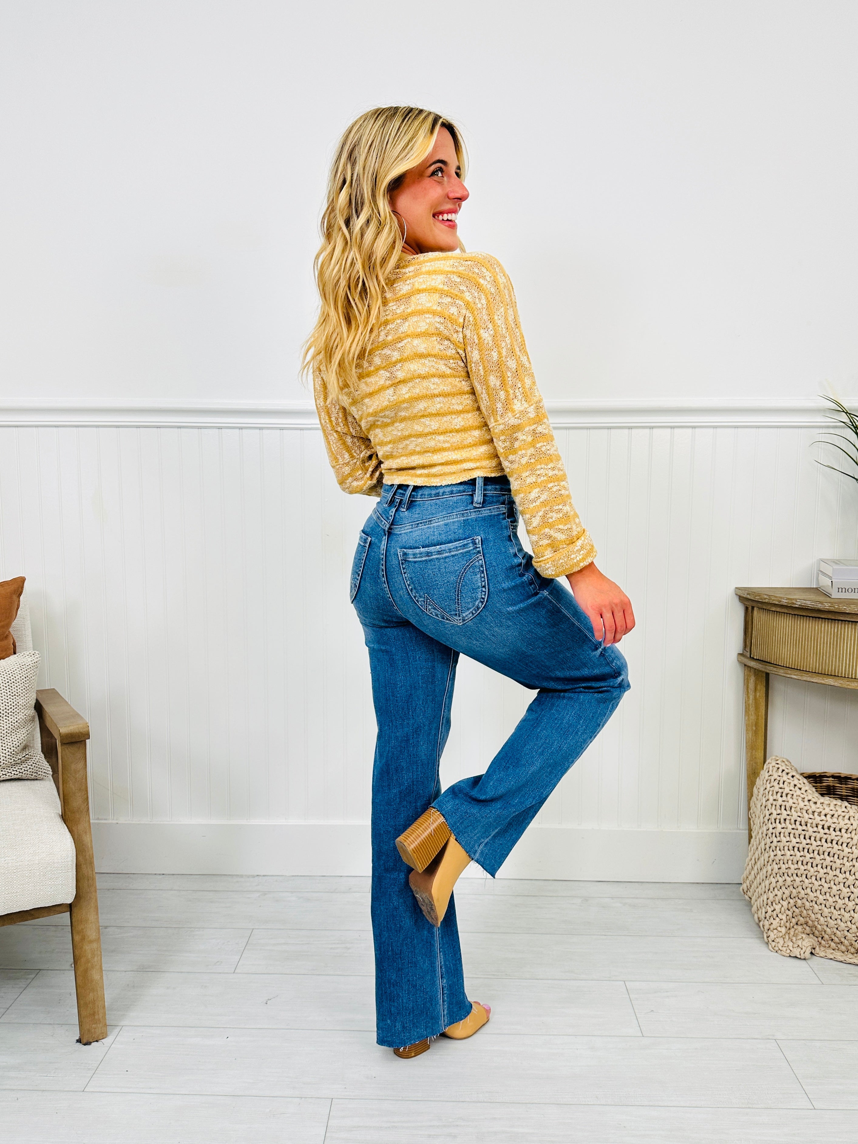 At The Front Wide Leg Tummy Control Jeans