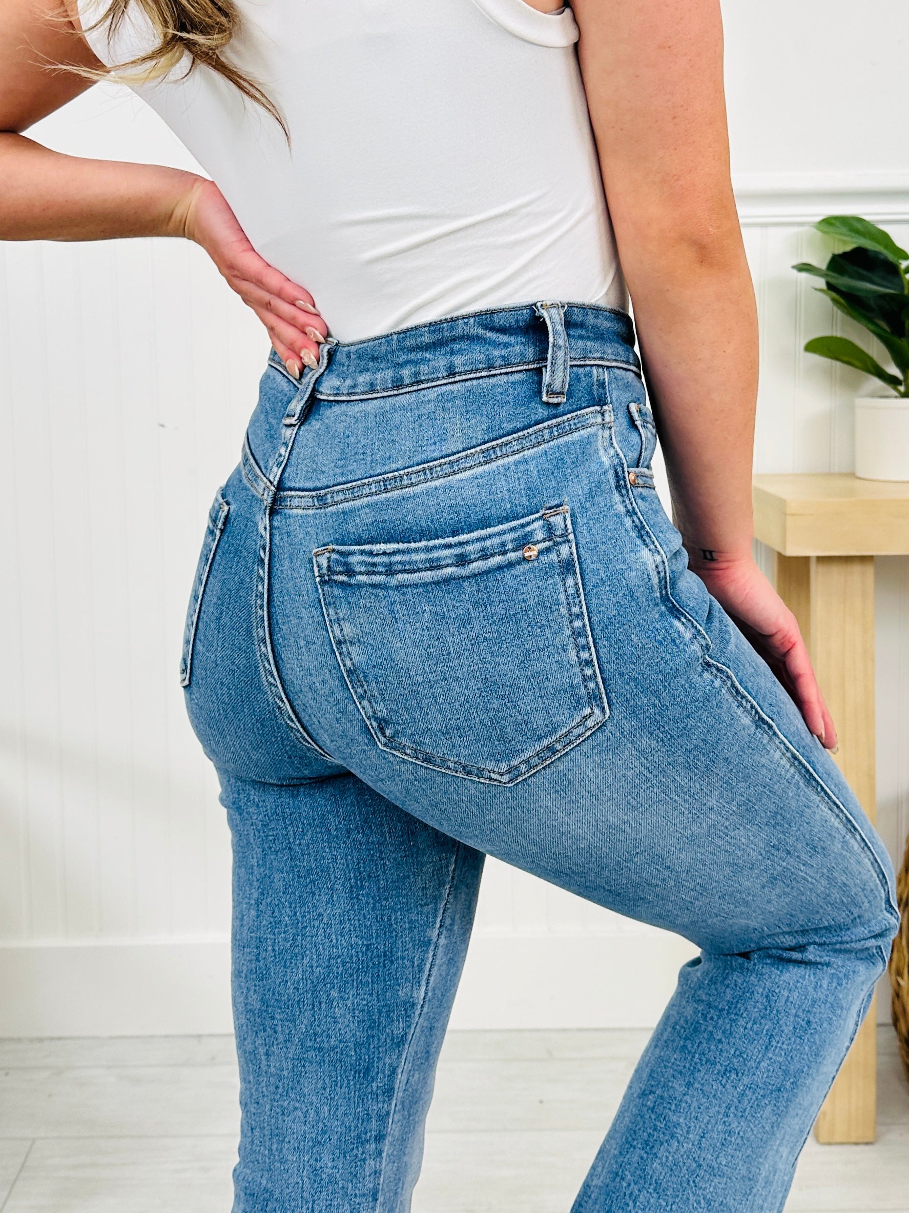 Kick Back And Relax Kick Flare Cropped Jeans