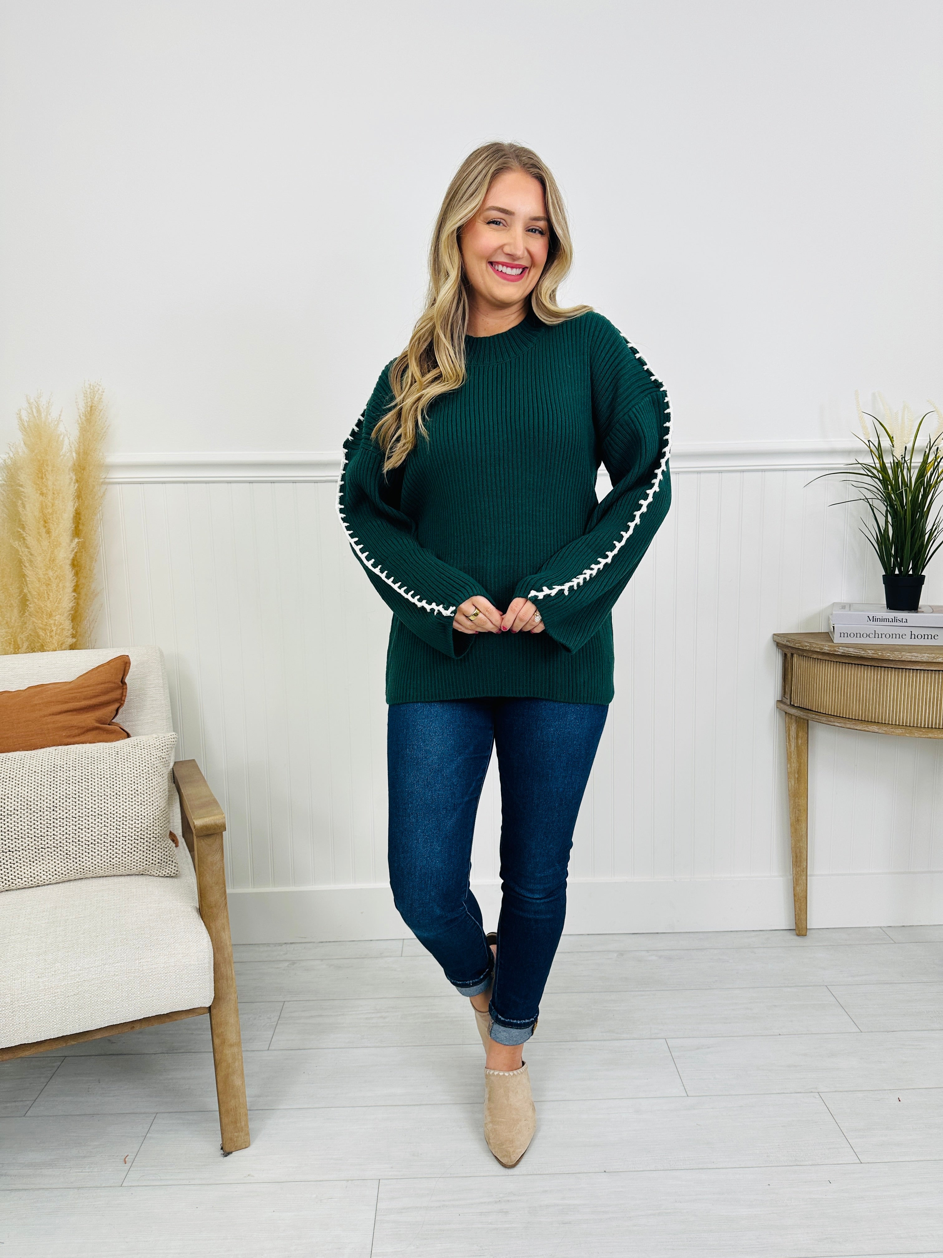 Shadow Stitch Sweater- Multiple Colors!