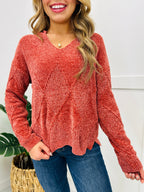 Crimson Comfort Sweater
