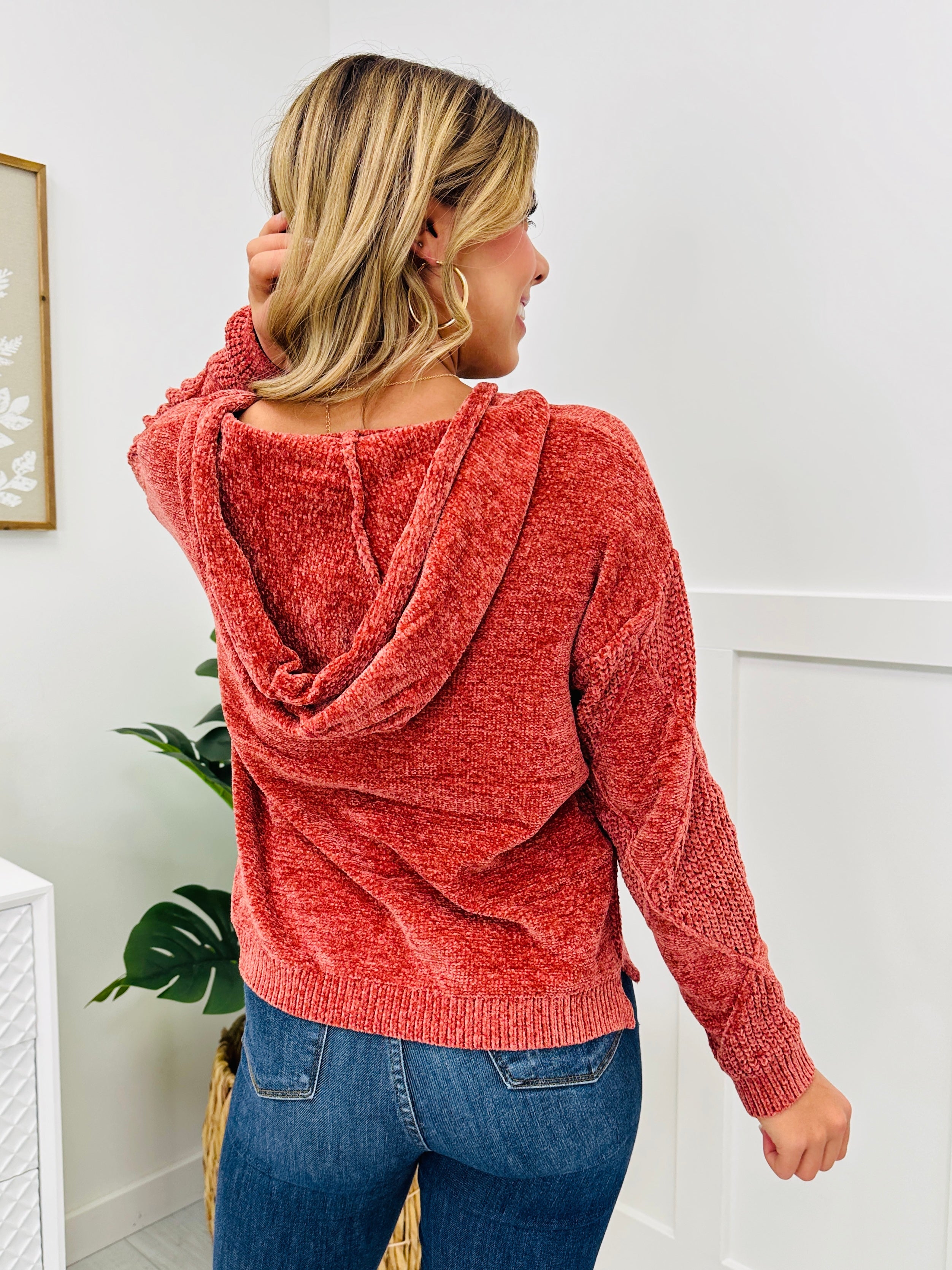 Crimson Comfort Sweater