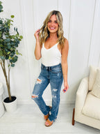 Judy Blue REG/CURVY Get Something Straight Mid Rise Jeans