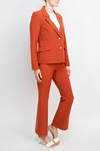 Nanette Lepore  Formal Twill Jacket Bi Stretch Straight Pant Suit