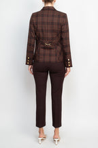 Nanette Lepore  Formal Woven Jacket Mid Waist Straight Pant Suit